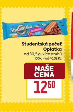 Billa Studentská pečeť Oplatka nabídka