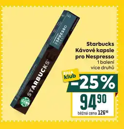 Billa Starbucks Kávové kapsle pro Nespresso nabídka