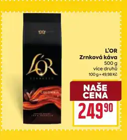 Billa L'OR Zrnková káva nabídka