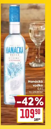 Billa Hanácká vodka nabídka