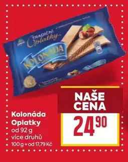 Billa Kolonáda Oplatky nabídka