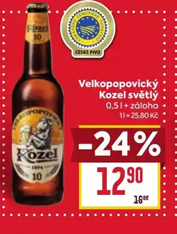 Billa Velkopopovický Kozel světlý nabídka
