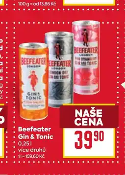Billa Beefeater Gin & Tonic nabídka