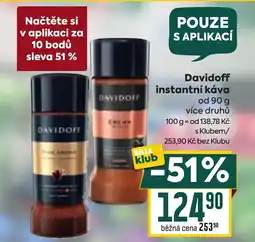 Billa Davidoff instantní káva nabídka