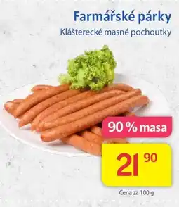 Kubík potraviny Farmářské párky nabídka