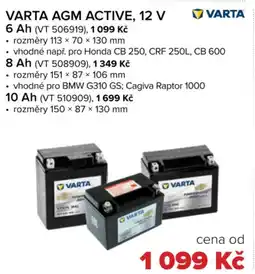 Auto Kelly VARTA AGM ACTIVE, 12 V nabídka