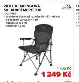 Židle kempingová skládací merit xxl