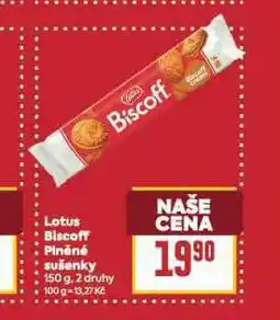 Billa Lotus biscoff plněné sušenky nabídka