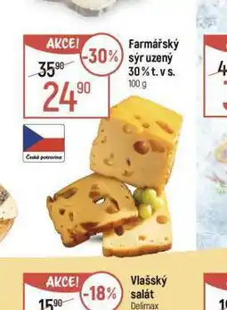 Globus Farmářský sýr uzený 30% nabídka