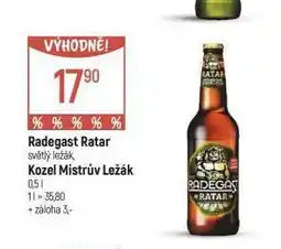 Globus Pivo radegast ratar nabídka