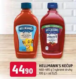 Terno Hellmann's kečup nabídka