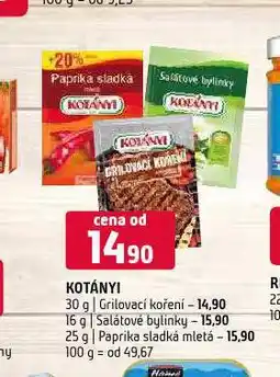 Terno Kotányi grilovací koření nabídka