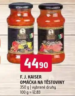 Terno Franz josef omáčka na těstoviny nabídka