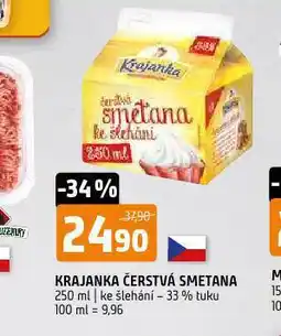Terno Krajanka čerstvá smetana nabídka