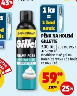 Penny Market Gillette pěna na holení nabídka
