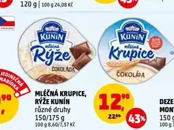 Penny Market Kunín mléčná krupice nabídka
