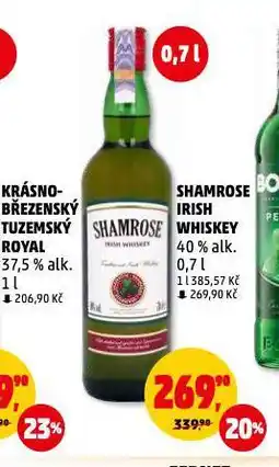 Penny Market Shamrose irish whiskey nabídka