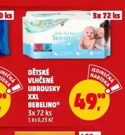 Penny Market Dětské vlhčené ubrousky bebelino nabídka