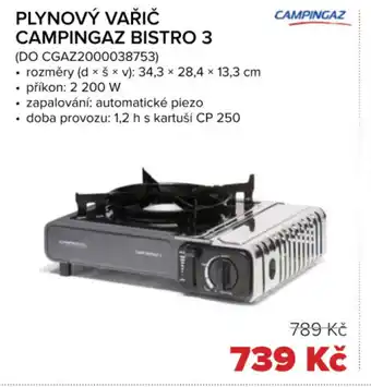 Auto Kelly PLYNOVÝ VAŘIČ CAMPINGAZ BISTRO 3 nabídka