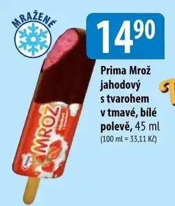Bala Prima Mrož jahodový s tvarohem v tmavé, bílé polevě, 45 ml nabídka