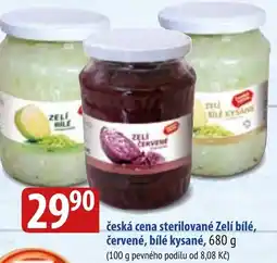 Bala česká cena sterilované Zelí bílé, červené, bílé kysané, 680 g nabídka