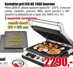 EVA Kontaktní gril ECG KG 1000 Gourmet nabídka