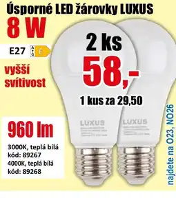 EVA Úsporné LED žárovky LUXUS 8 W nabídka