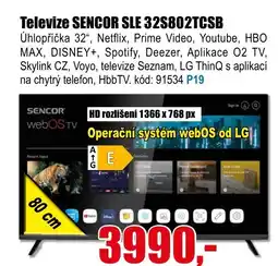 EVA Televize SENCOR SLE 32S802TCSB nabídka