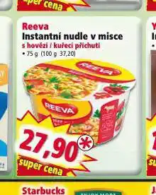 Norma Reeva instantní nudle v misce nabídka