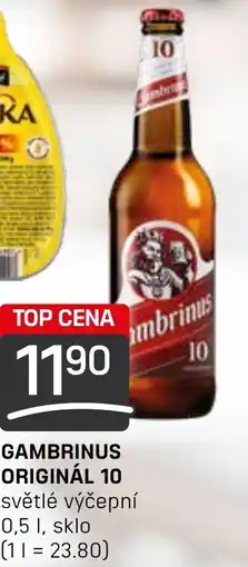 Flop GAMBRINUS ORIGINÁL 10 0.5L nabídka