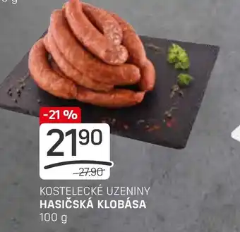 Flop KOSTELECKÉ UZENINY HASIČSKÁ KLOBÁSA nabídka