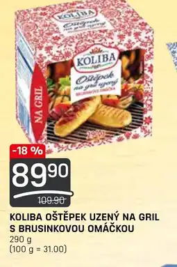 Flop KOLIBA OŠTĚPEK UZENÝ NA GRIL S BRUSINKOVOU OMÁČKOU nabídka