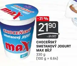 Flop CHOCEŇSKÝ SMETANOVÝ JOGURT MAX BÍLÝ nabídka