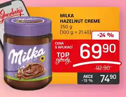 Flop MILKA HAZELNUT CREME nabídka