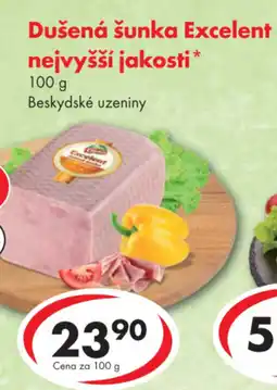 CBA Dušená šunka Excelent nejvyšší jakosti 100 g nabídka