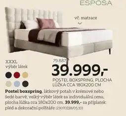 XXXLutz POSTEL BOXSPRING, PLOCHA LŮŽKA CCA 180X200 CM nabídka