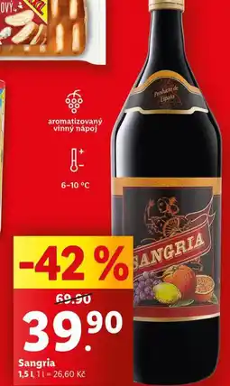 Lidl Sangria nabídka
