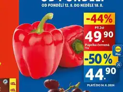 Lidl Paprika červená nabídka