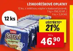 Lidl Lískooříškové oplatky nabídka