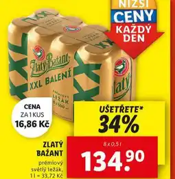 Lidl Pivo zlatý bažant nabídka