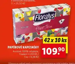Lidl Floralys papírové kapesníky nabídka