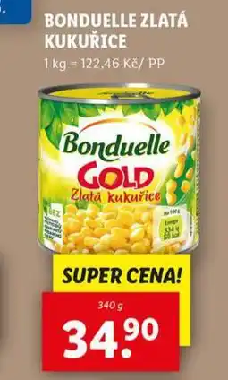 Lidl Bonduelle zlatá kukuřice nabídka