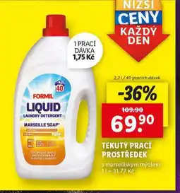 Lidl Formil tekutý prací prostředek nabídka
