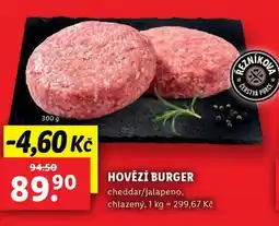Lidl Hovězí burger nabídka