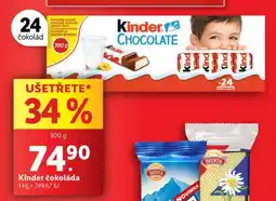 Lidl Kinder čokoláda nabídka