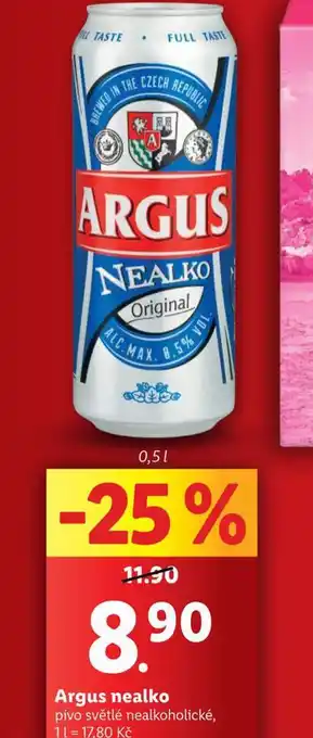 Lidl Argus nealko nabídka