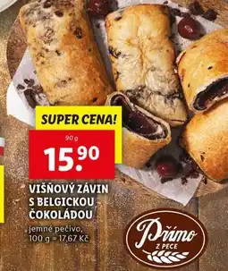 Lidl Višňový závin s belgickou čokoládou nabídka