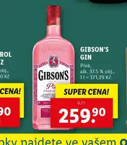 Lidl Gibson´s gin nabídka