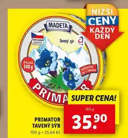 Lidl Primator tavený sýr nabídka