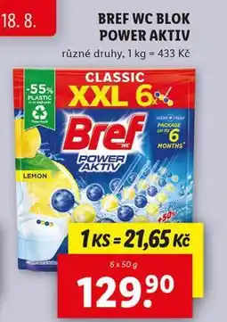Lidl Bref wc blok power aktiv nabídka